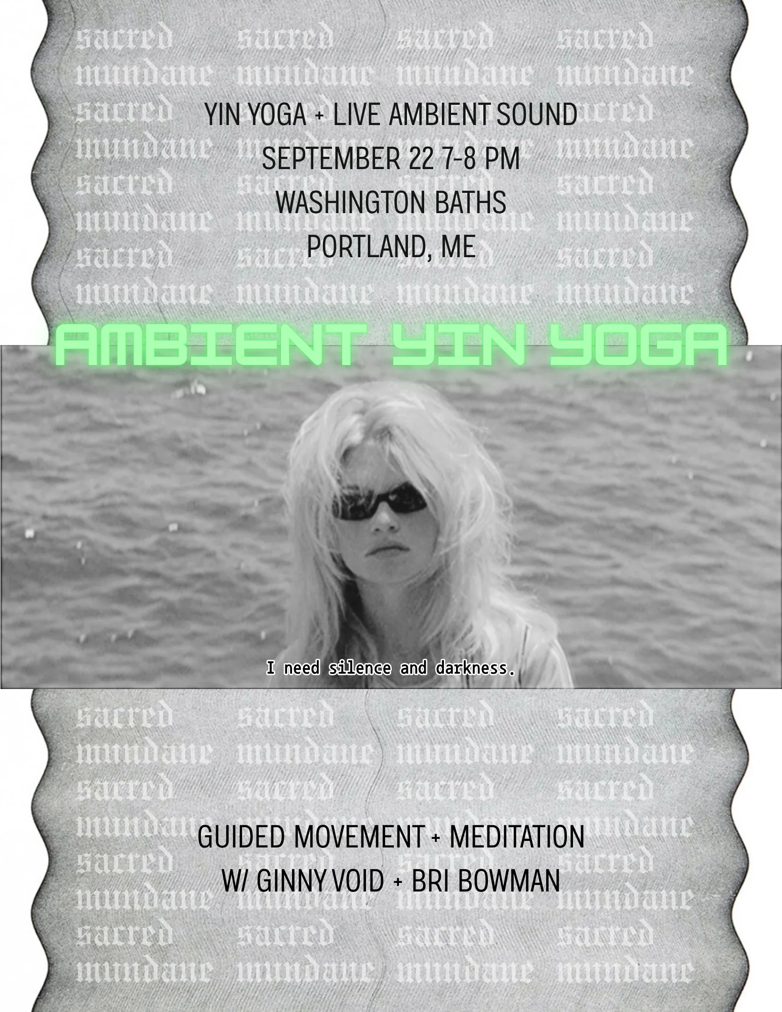 Ambient Yin Yoga event artwork